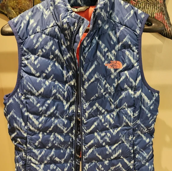 The North Face Womens Patterned Blue Vest NWT - Picture 1 of 5